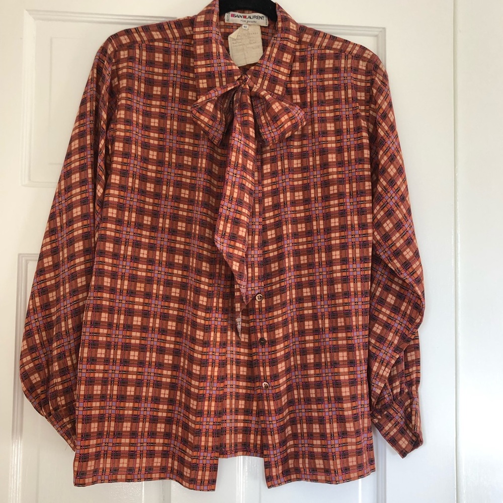 Vintage YSL silk blouse